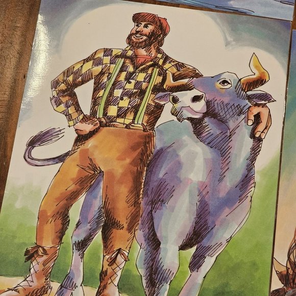 Retro Laminated Folk Tales Men Legend Wall Art Laminated Lot Of 8 12 x 16 Decor - Picture 7 of 12